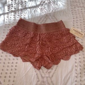 NWT Crochet Shorts